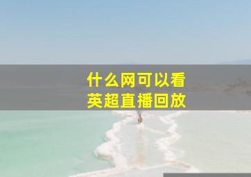 什么网可以看英超直播回放