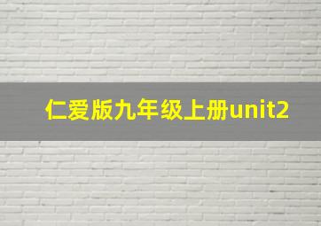 仁爱版九年级上册unit2