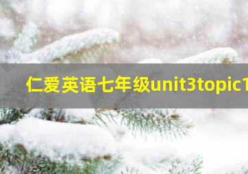 仁爱英语七年级unit3topic1