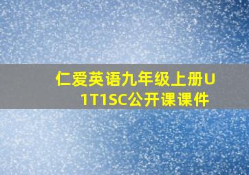 仁爱英语九年级上册U1T1SC公开课课件