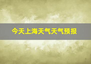 今天上海天气天气预报