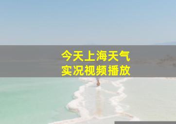 今天上海天气实况视频播放