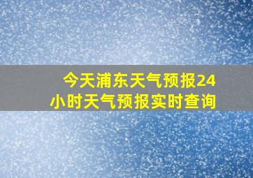 今天浦东天气预报24小时天气预报实时查询