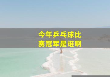 今年乒乓球比赛冠军是谁啊