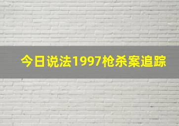 今日说法1997枪杀案追踪