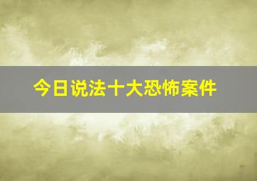 今日说法十大恐怖案件