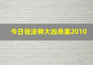 今日说法特大凶杀案2010