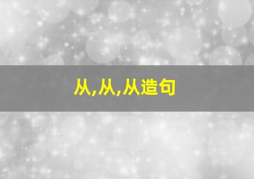 从,从,从造句