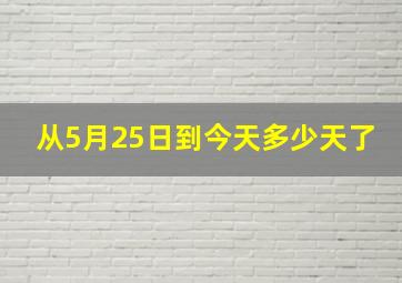 从5月25日到今天多少天了