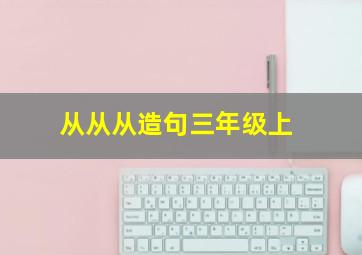 从从从造句三年级上