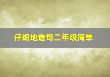 仔细地造句二年级简单