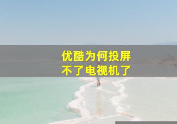 优酷为何投屏不了电视机了