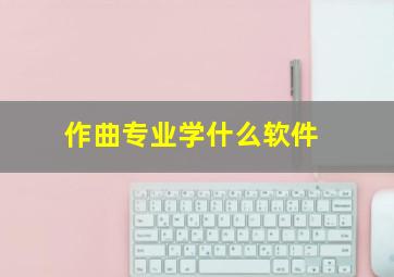 作曲专业学什么软件