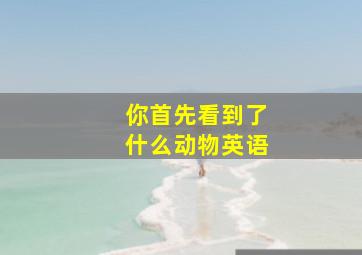 你首先看到了什么动物英语