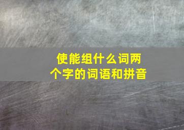 使能组什么词两个字的词语和拼音