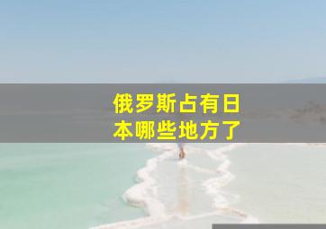 俄罗斯占有日本哪些地方了