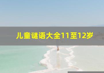 儿童谜语大全11至12岁