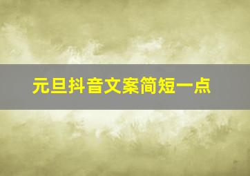 元旦抖音文案简短一点