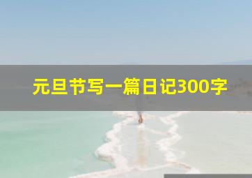 元旦节写一篇日记300字