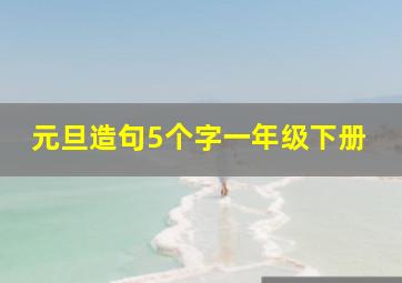 元旦造句5个字一年级下册