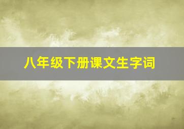 八年级下册课文生字词