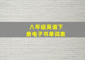 八年级英语下册电子书单词表