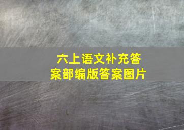 六上语文补充答案部编版答案图片