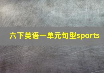 六下英语一单元句型sports