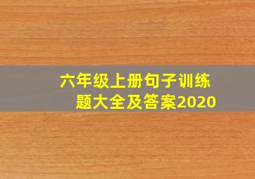 六年级上册句子训练题大全及答案2020