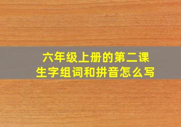 六年级上册的第二课生字组词和拼音怎么写