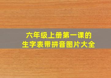 六年级上册第一课的生字表带拼音图片大全