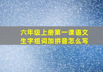 六年级上册第一课语文生字组词加拼音怎么写