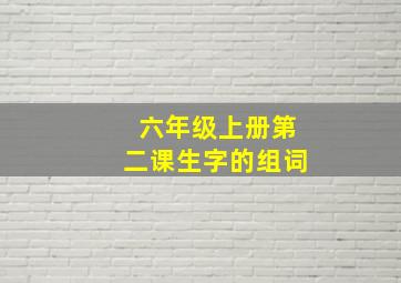 六年级上册第二课生字的组词