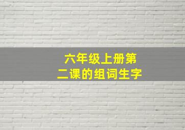 六年级上册第二课的组词生字