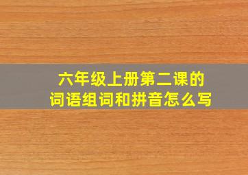 六年级上册第二课的词语组词和拼音怎么写