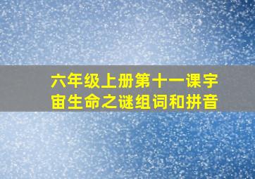 六年级上册第十一课宇宙生命之谜组词和拼音