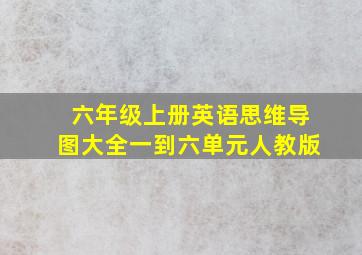 六年级上册英语思维导图大全一到六单元人教版