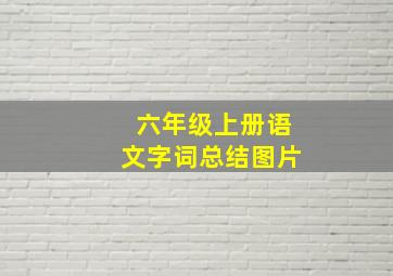 六年级上册语文字词总结图片