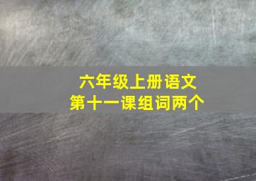 六年级上册语文第十一课组词两个