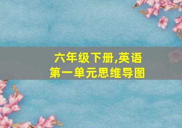 六年级下册,英语第一单元思维导图