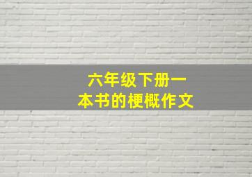 六年级下册一本书的梗概作文