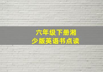 六年级下册湘少版英语书点读