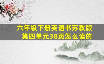 六年级下册英语书苏教版第四单元38页怎么读的