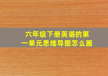 六年级下册英语的第一单元思维导图怎么画