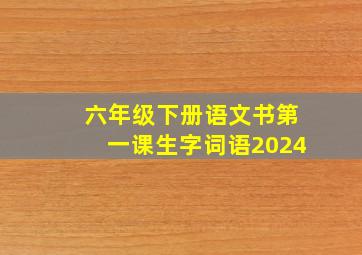 六年级下册语文书第一课生字词语2024