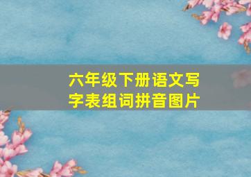 六年级下册语文写字表组词拼音图片