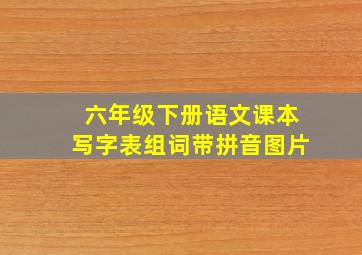 六年级下册语文课本写字表组词带拼音图片