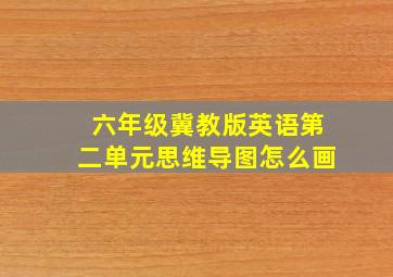 六年级冀教版英语第二单元思维导图怎么画