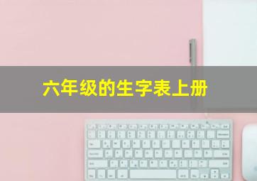 六年级的生字表上册