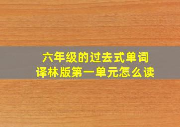 六年级的过去式单词译林版第一单元怎么读